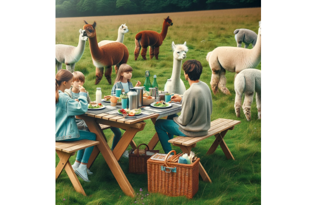 Picknick Nachmittag bei den Alpakas
